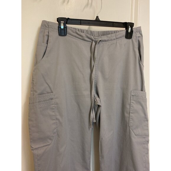Butter Soft Stretch Ladies Platinum Grey Silver Scrub Set Size Medium & Med Pet - Picture 6 of 12